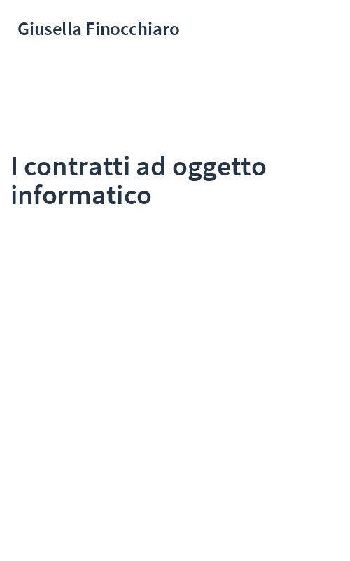 I contratti ad oggetto informatico