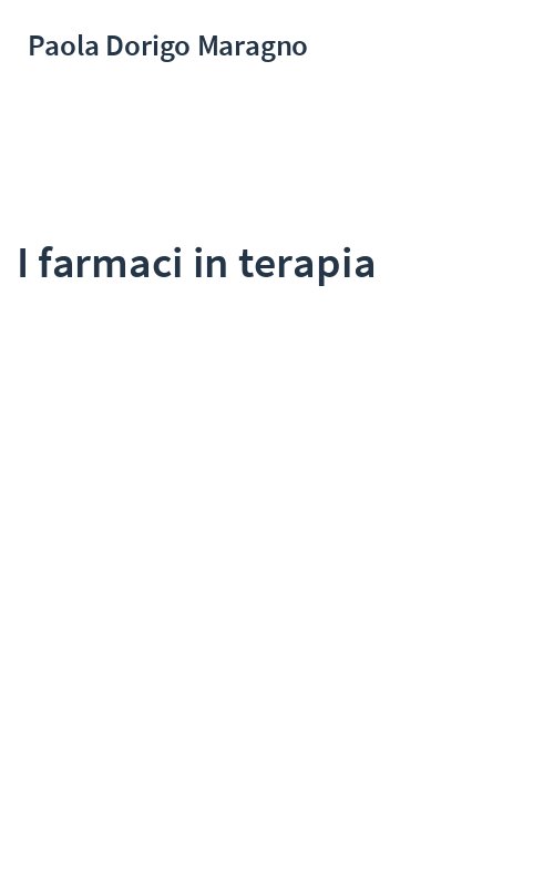 I farmaci in terapia