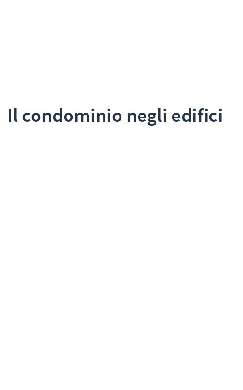 Il condominio negli edifici