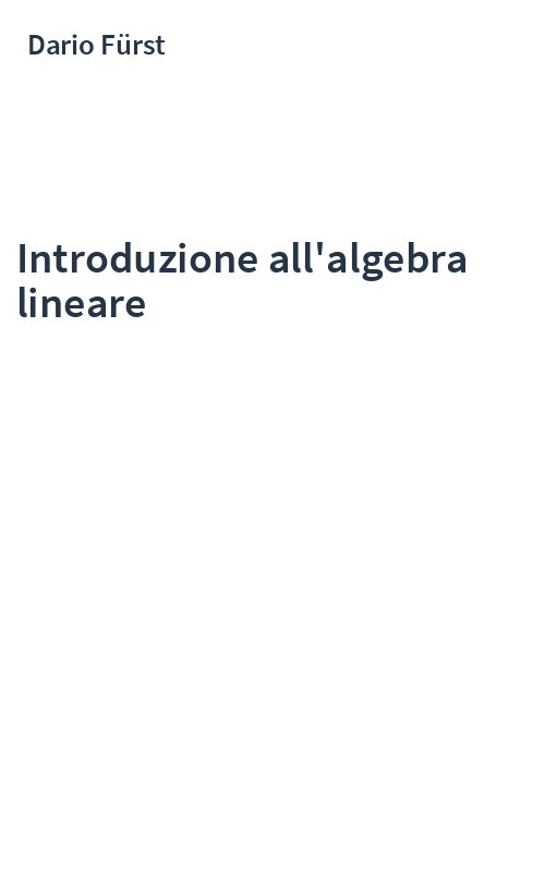 Introduzione all'algebra lineare