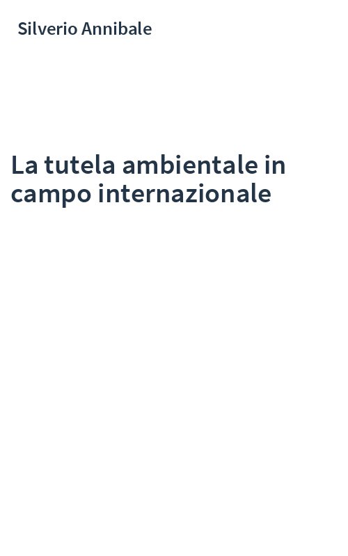 La tutela ambientale in campo internazionale