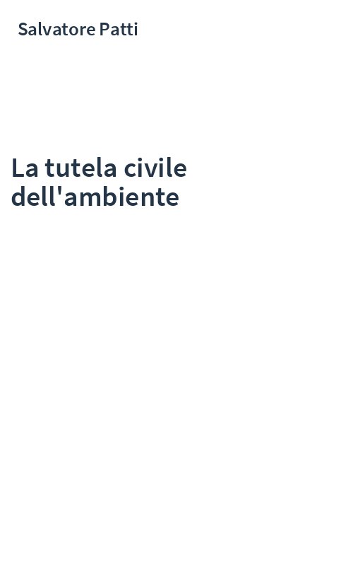 La tutela civile dell'ambiente