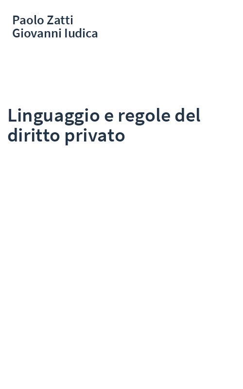 Linguaggio e regole del diritto privato