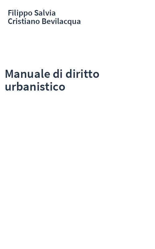 Manuale di diritto urbanistico