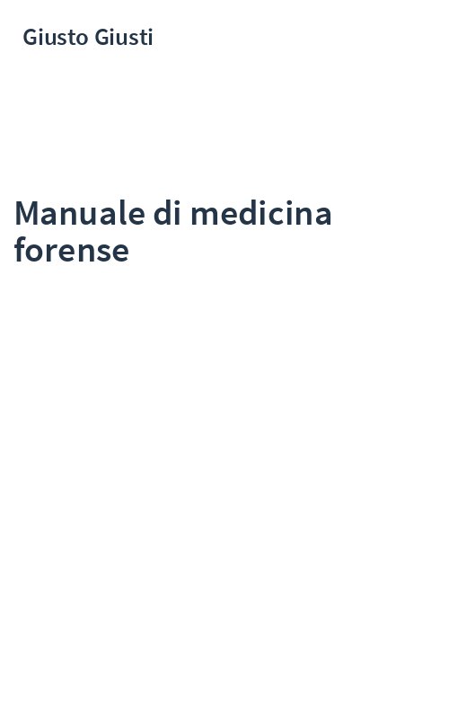 Manuale di medicina forense