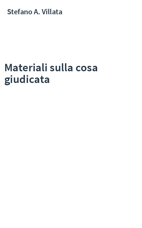 Materiali sulla cosa giudicata