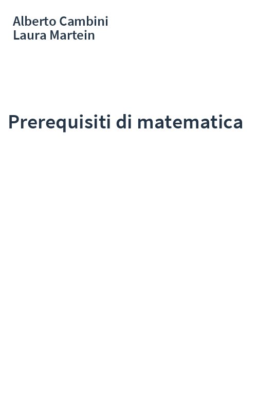 Prerequisiti di matematica