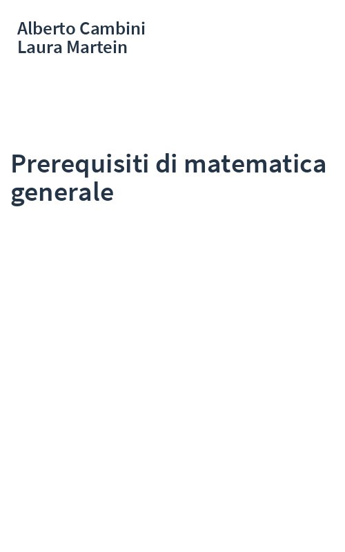 Prerequisiti di matematica generale