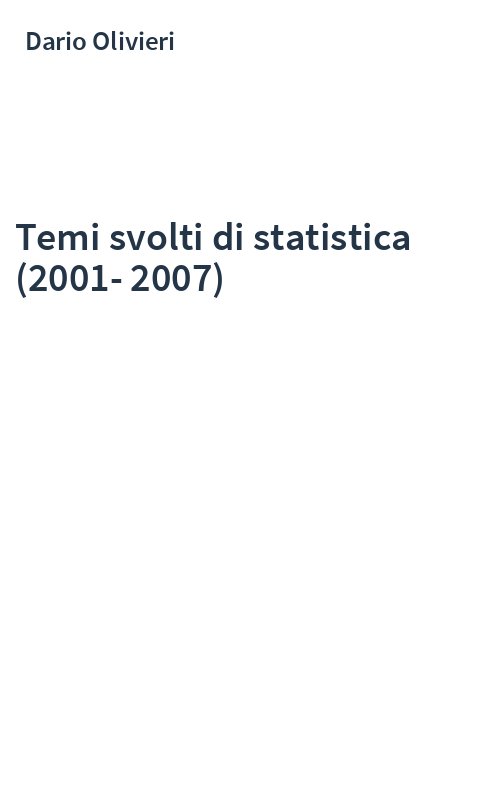 Temi svolti di statistica (2001-2007)