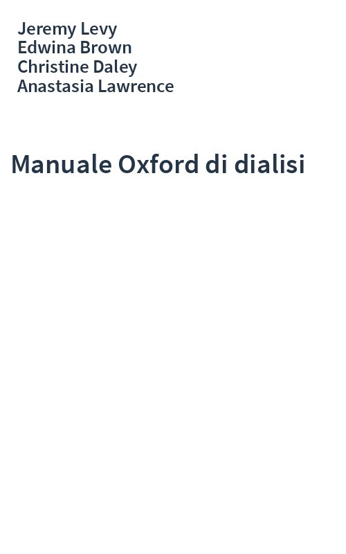 Manuale Oxford di dialisi