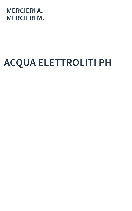 ACQUA ELETTROLITI PH