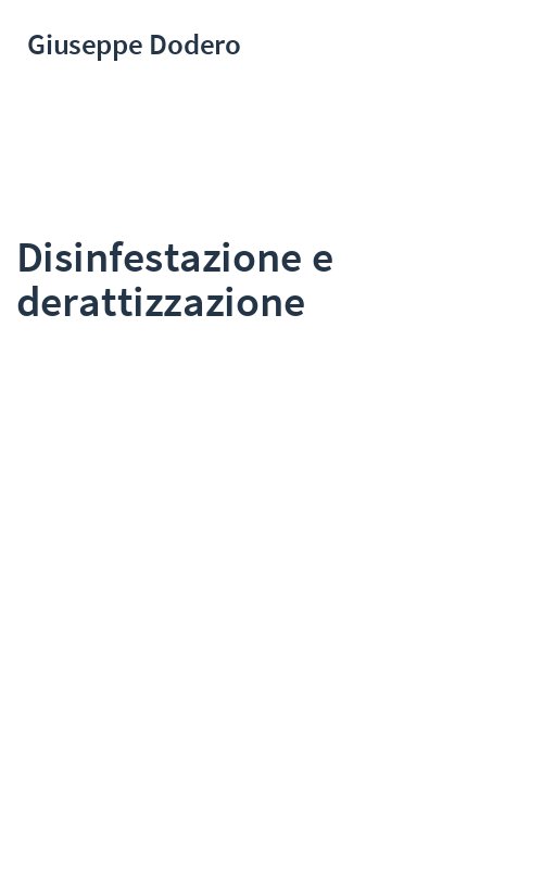 Disinfestazione e derattizzazione