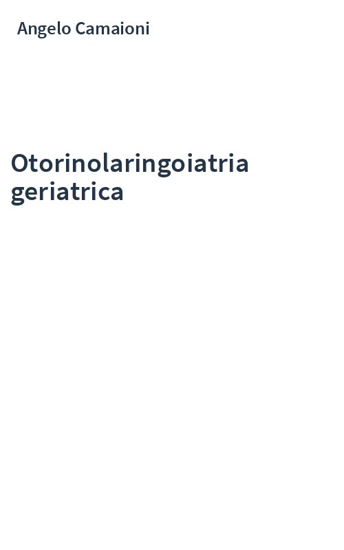 Otorinolaringoiatria geriatrica