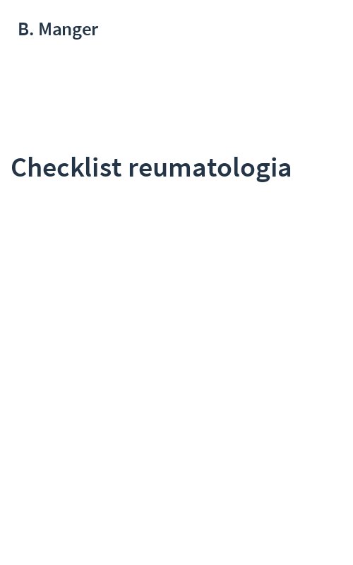 Checklist reumatologia