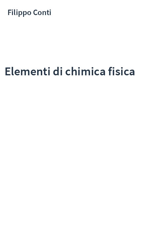 Elementi di chimica fisica