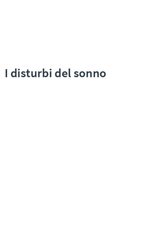 I disturbi del sonno