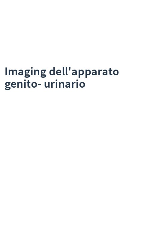 Imaging dell'apparato genito-urinario