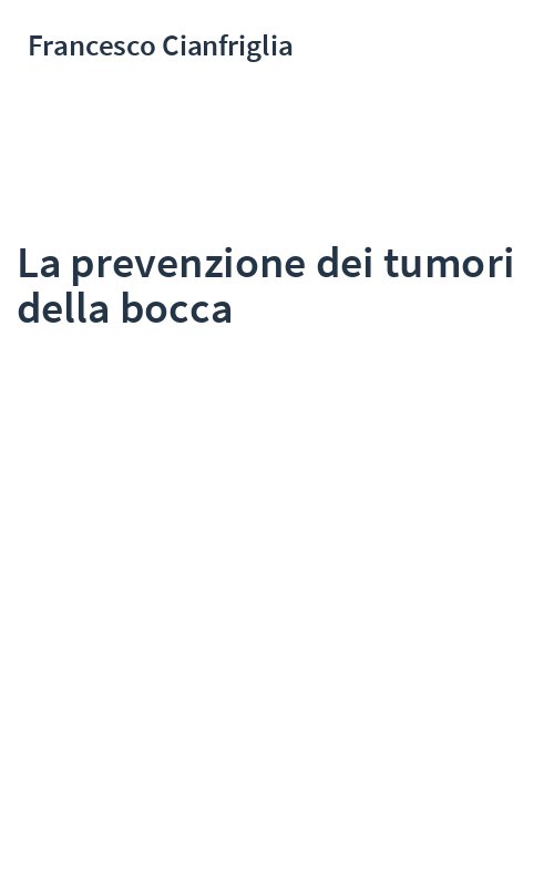 La prevenzione dei tumori della bocca