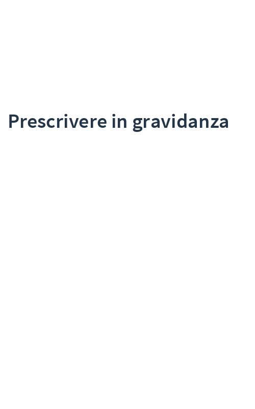 Prescrivere in gravidanza
