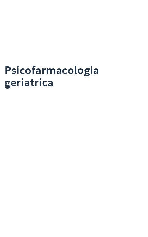 Psicofarmacologia geriatrica