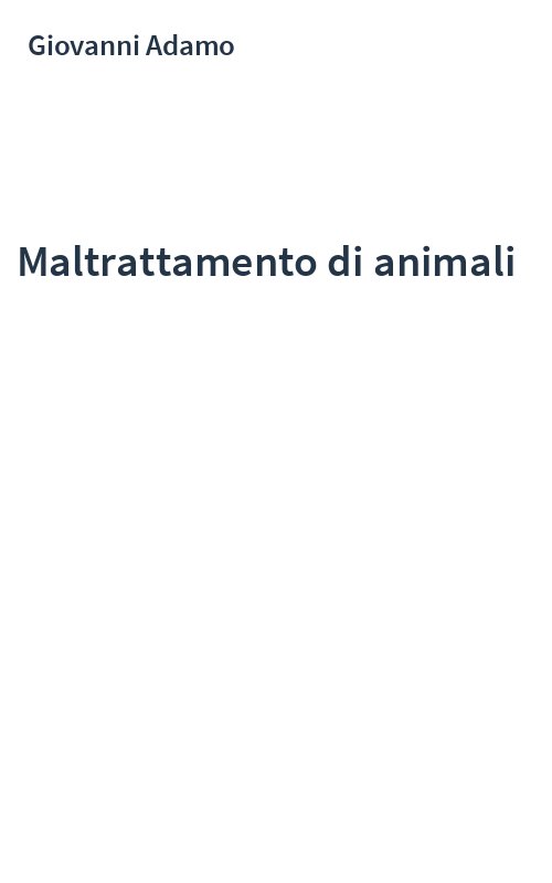 Maltrattamento di animali