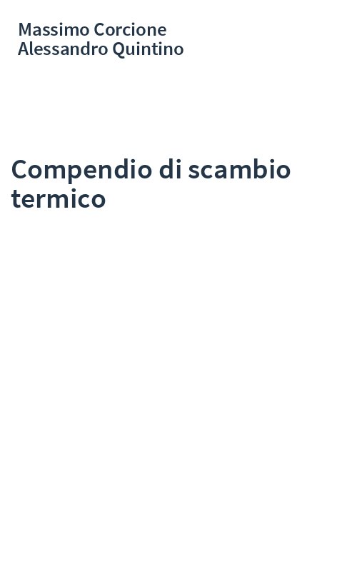 Compendio di scambio termico