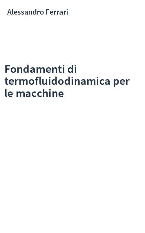 Fondamenti di termofluidodinamica per le macchine