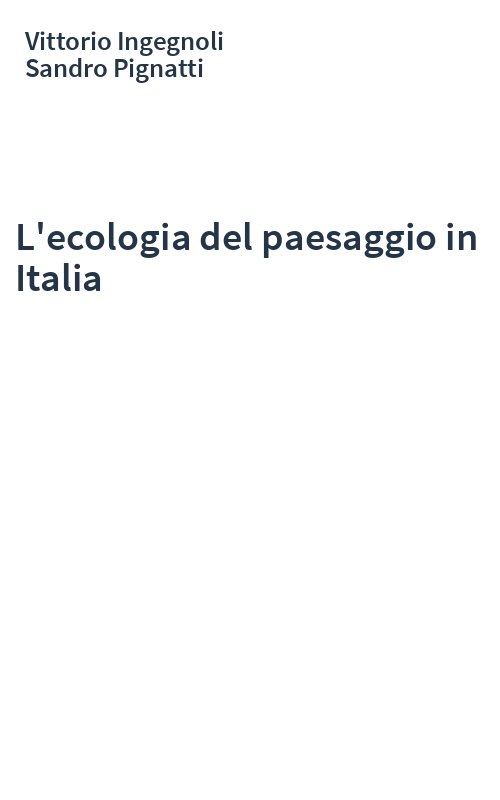 L'ecologia del paesaggio in Italia