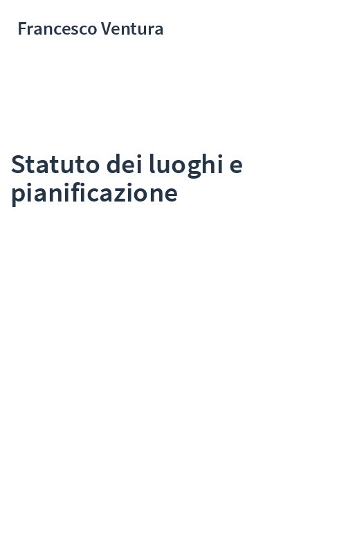 Statuto dei luoghi e pianificazione