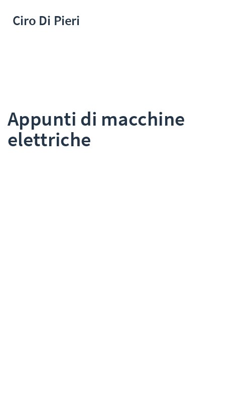 Appunti di macchine elettriche