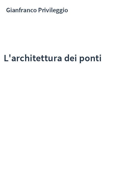 L'architettura dei ponti