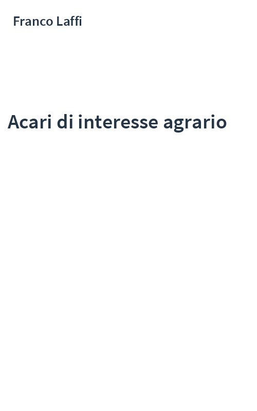 Acari di interesse agrario
