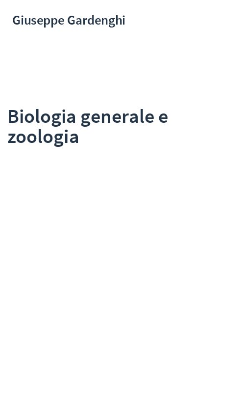Biologia generale e zoologia