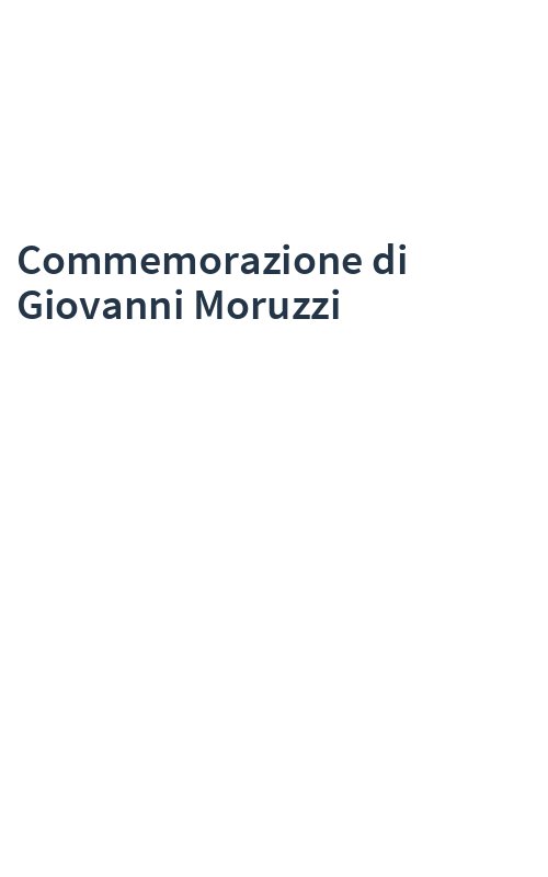 Commemorazione di Giovanni Moruzzi
