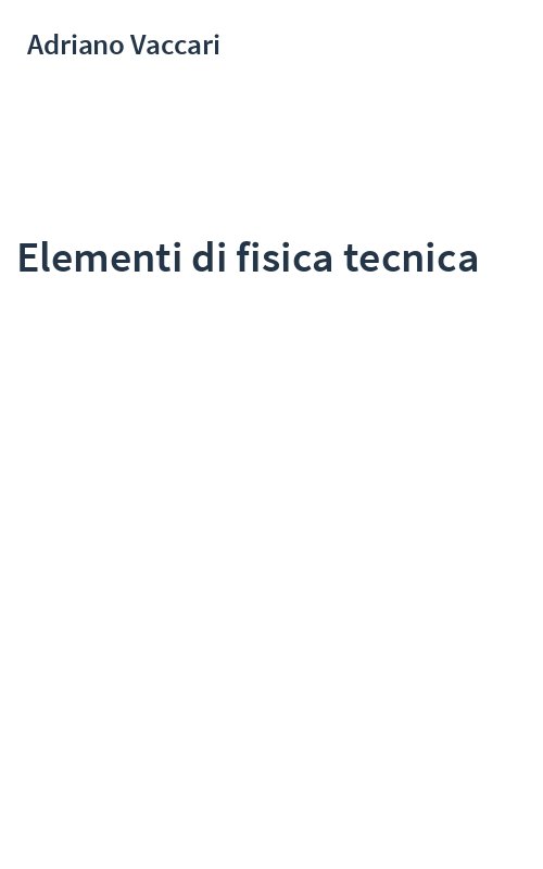 Elementi di fisica tecnica