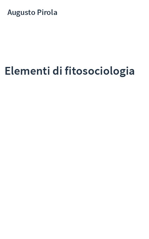 Elementi di fitosociologia