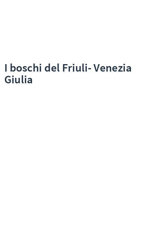 I boschi del Friuli-Venezia Giulia
