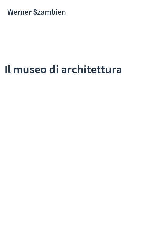 Il museo di architettura