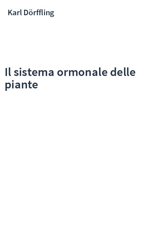 Il sistema ormonale delle piante