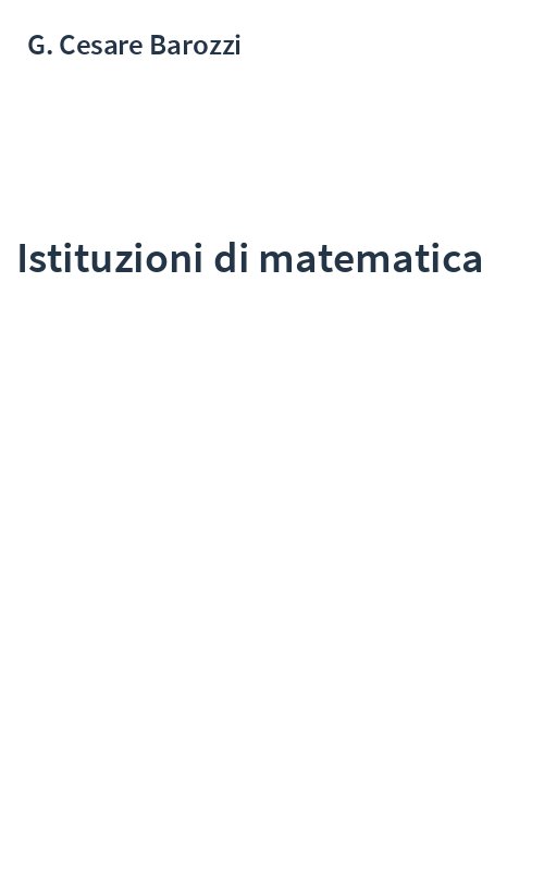 Istituzioni di matematica