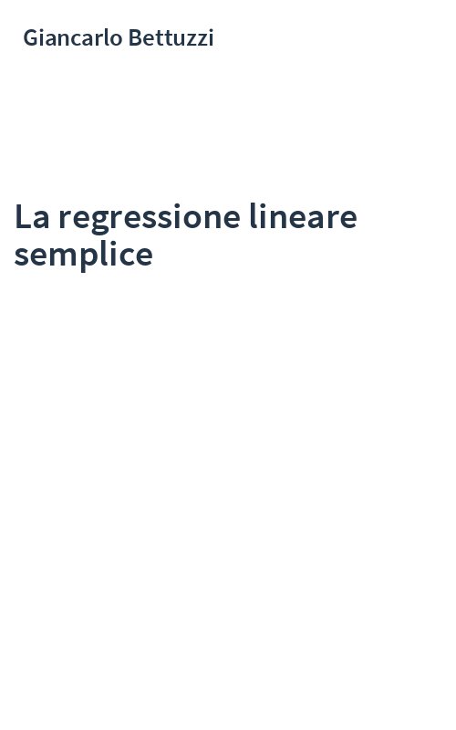 La regressione lineare semplice