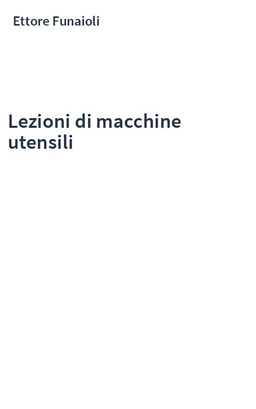 Lezioni di macchine utensili