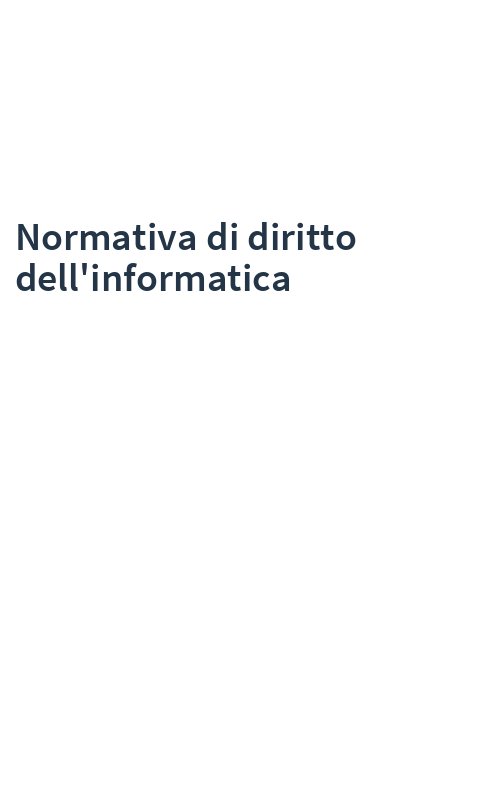 Normativa di diritto dell'informatica