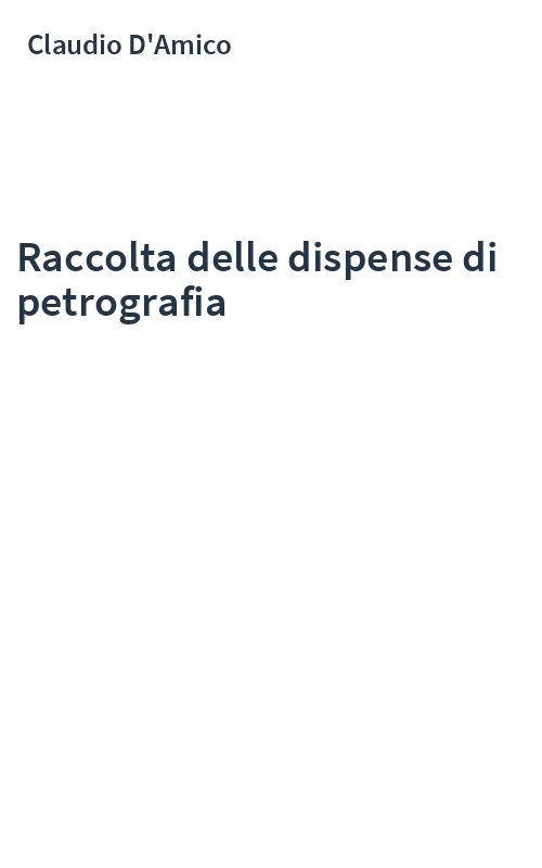 Raccolta delle dispense di petrografia