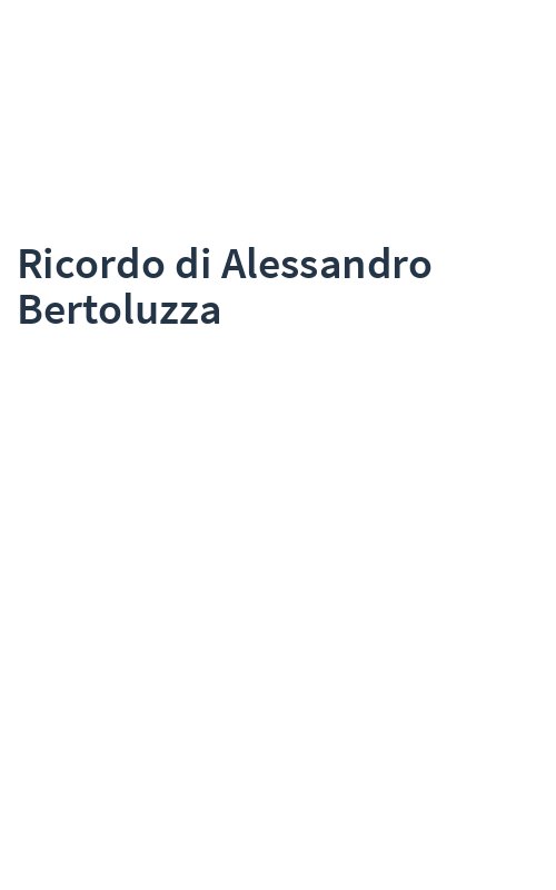 Ricordo di Alessandro Bertoluzza