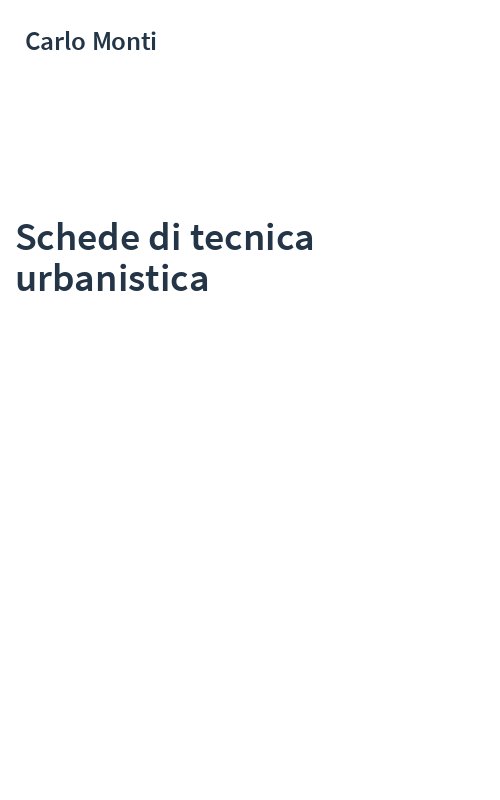 Schede di tecnica urbanistica
