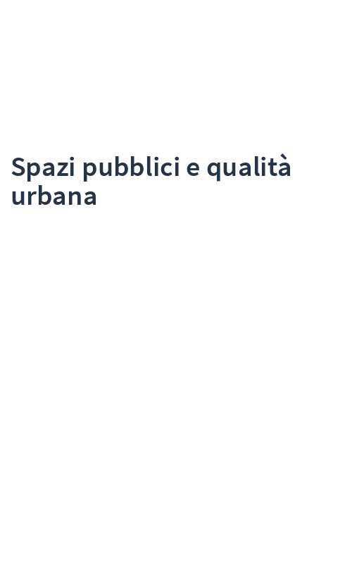 Spazi pubblici e qualità urbana