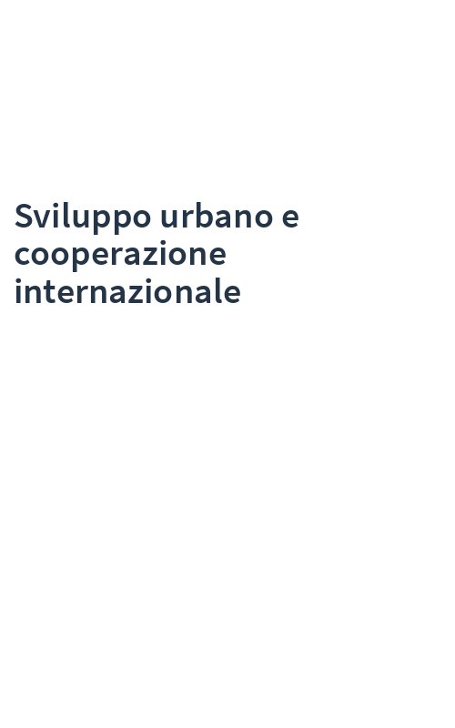 Sviluppo urbano e cooperazione internazionale