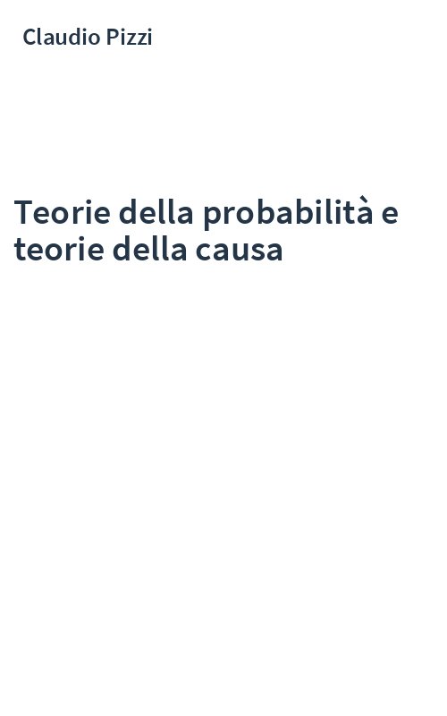 Teorie della probabilità e teorie della causa