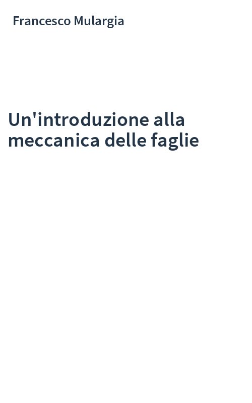 Un'introduzione alla meccanica delle faglie